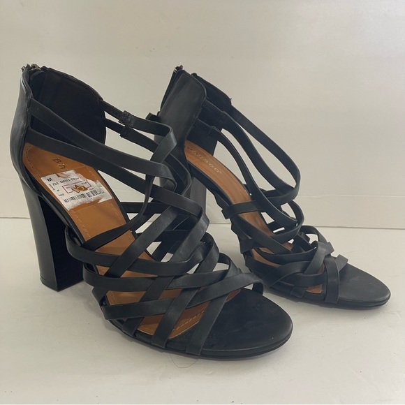 Bamboo Straps Heel Block Sandals #10 - Picture 7 of 7